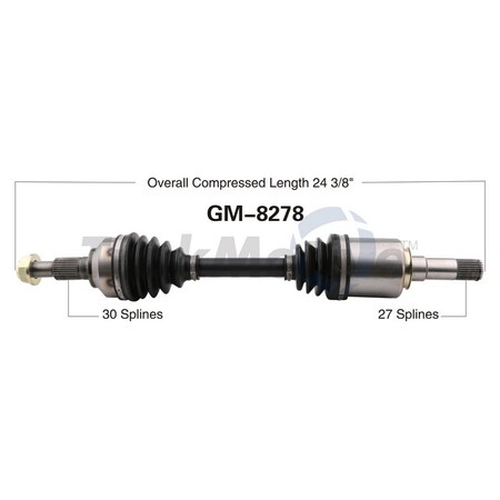 Surtrack Axle Cv Axle Shaft, Gm-8278 GM-8278